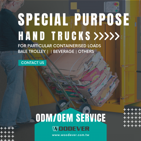 Special Purpose Hand Trucks - Custom-made trolleys, dollies, and hand carts for safely moving particular containerized loads and special-shaped items.